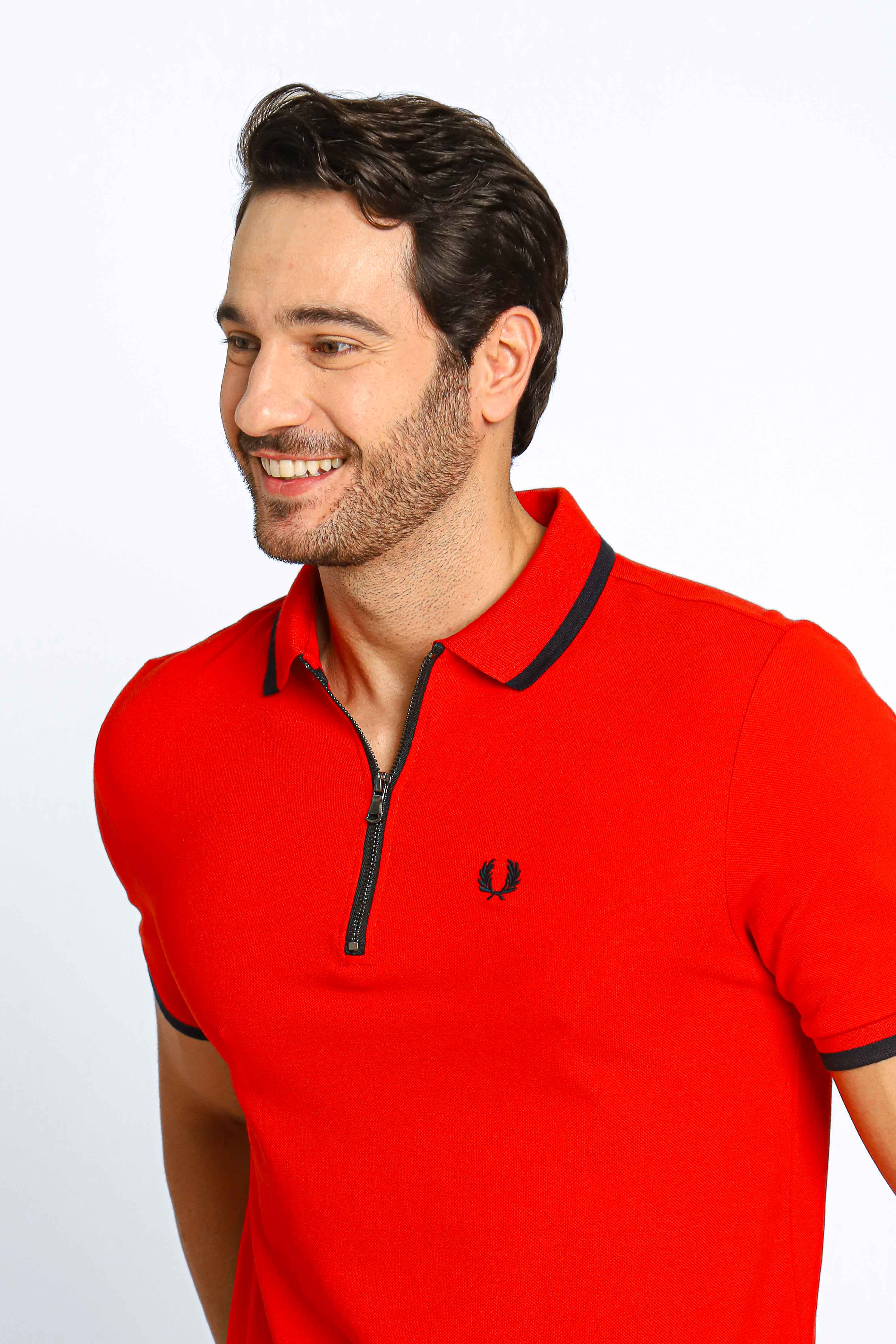 Polo Masculina Regular Fred Perry Vermelho - Sale