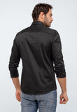 Camisa Calvin Klein ml Slim Fit Poliamida Preto