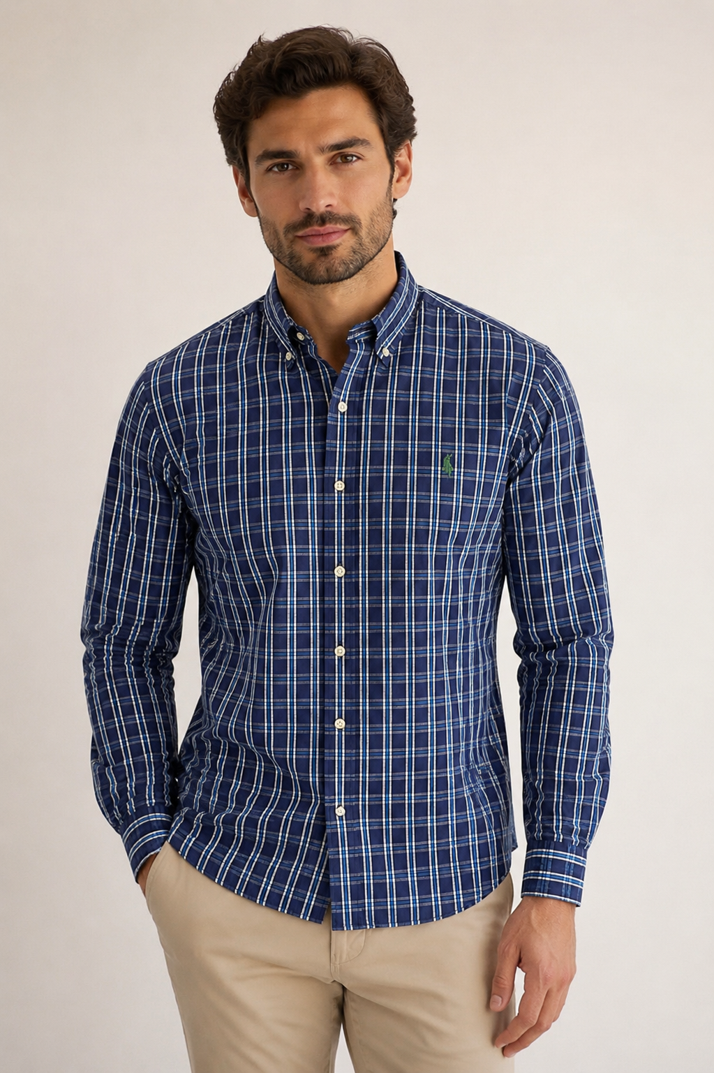 Camisa Ralph Lauren ML Xadrez Poney Verde
