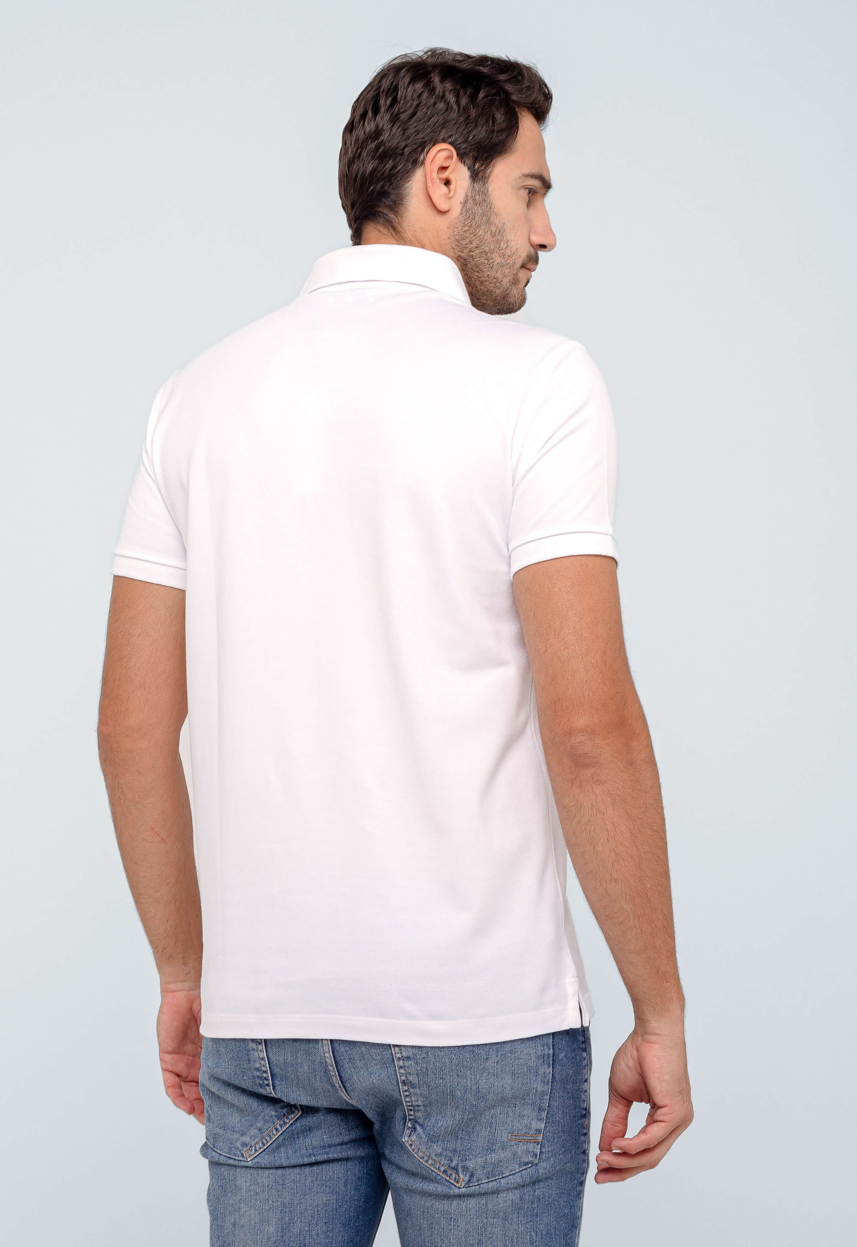 Polo Masculina Calvin Klein Regular Basica Branca