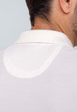 Polo Masculina Regular Básica Izod Branca com Logo Marinho