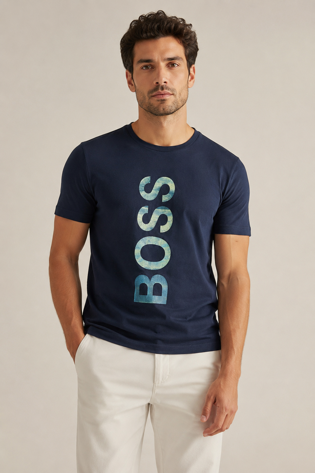 Camiseta Hugo Boss Marinho LIVE 02