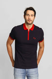 Polo Armani Exchange C/ Ziper Marinho