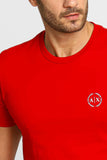 Camiseta Armani Exchange Regular Fit Logo Circular Vermelho