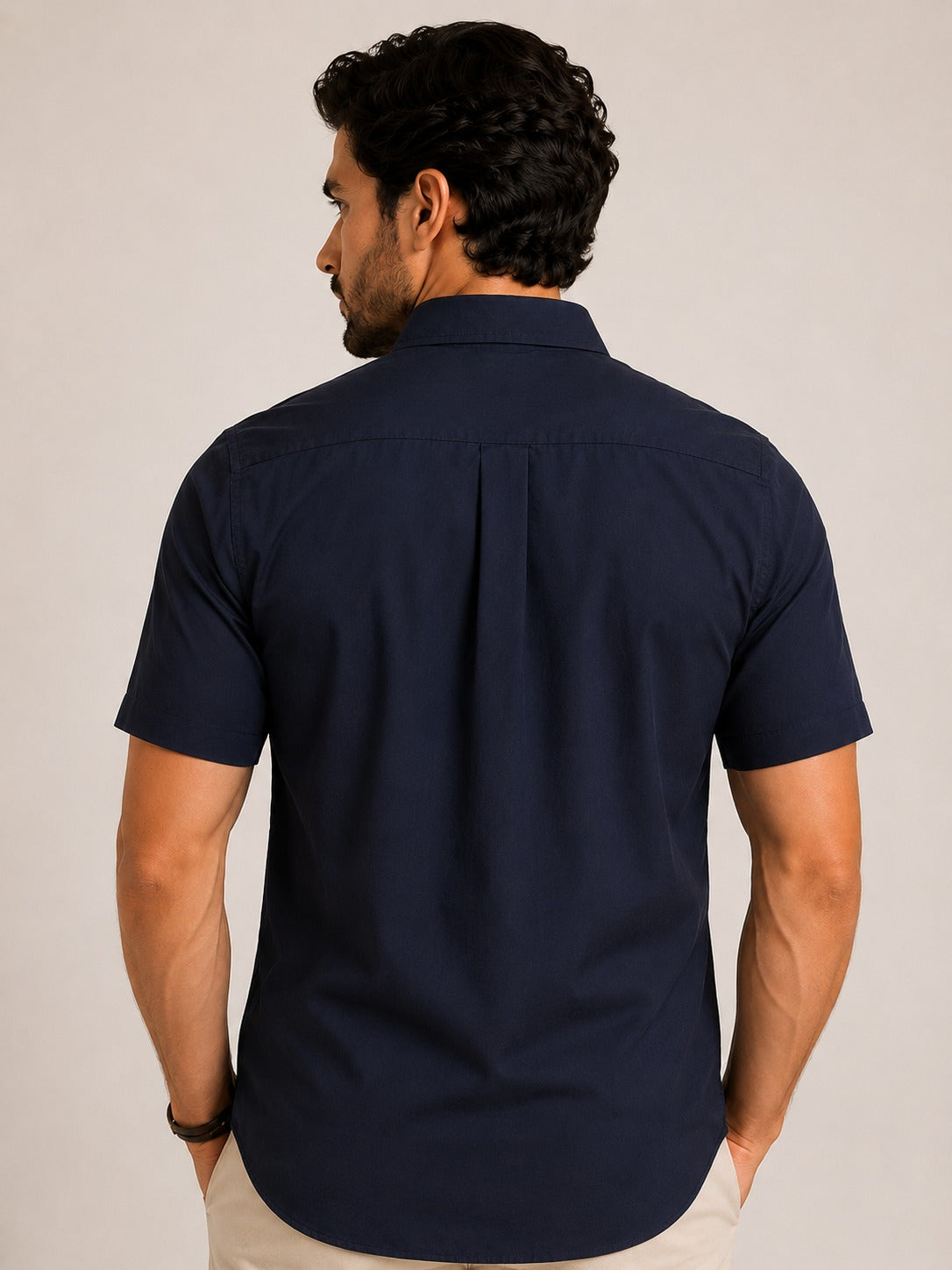 Camisa RL Mc Marinho Lisa Com Poney Vermelho