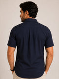 Camisa RL Mc Marinho Lisa Com Poney Vermelho