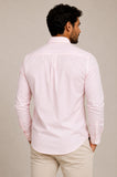 Camisa Calvin Klein Ml Regular Oxford Liso Rosa Claro