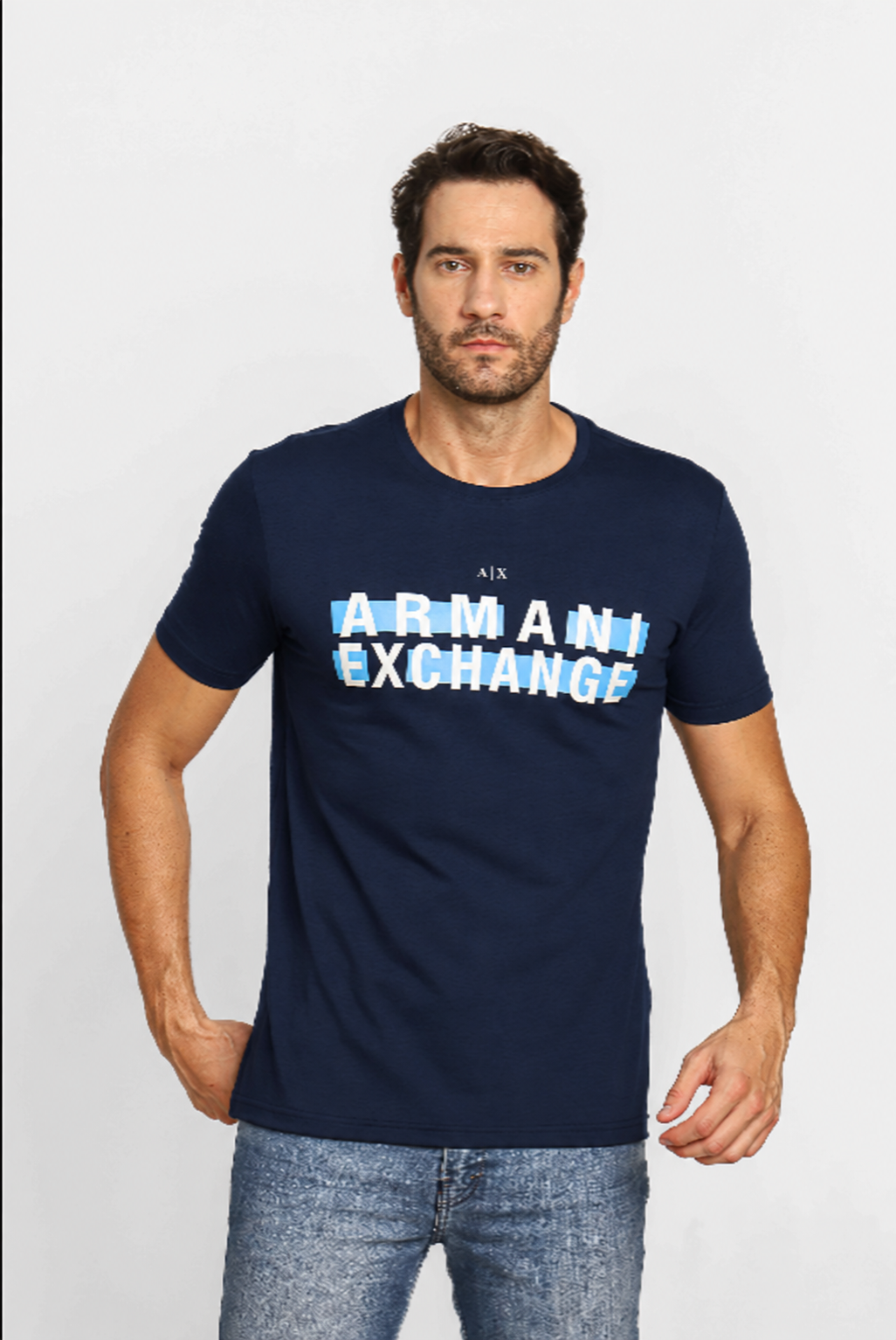 Camiseta Armani Exchange Slim Logo Central - Sale