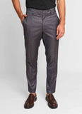 Calça Masculina Dom Henrico de Alfaiataria Xadrez Cinza Chumbo