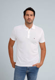 Polo Masculina Tommy Hilfiger Slim Fit Branca
