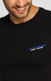 Camiseta Diesel Slim Logo Peito Preto - Sale
