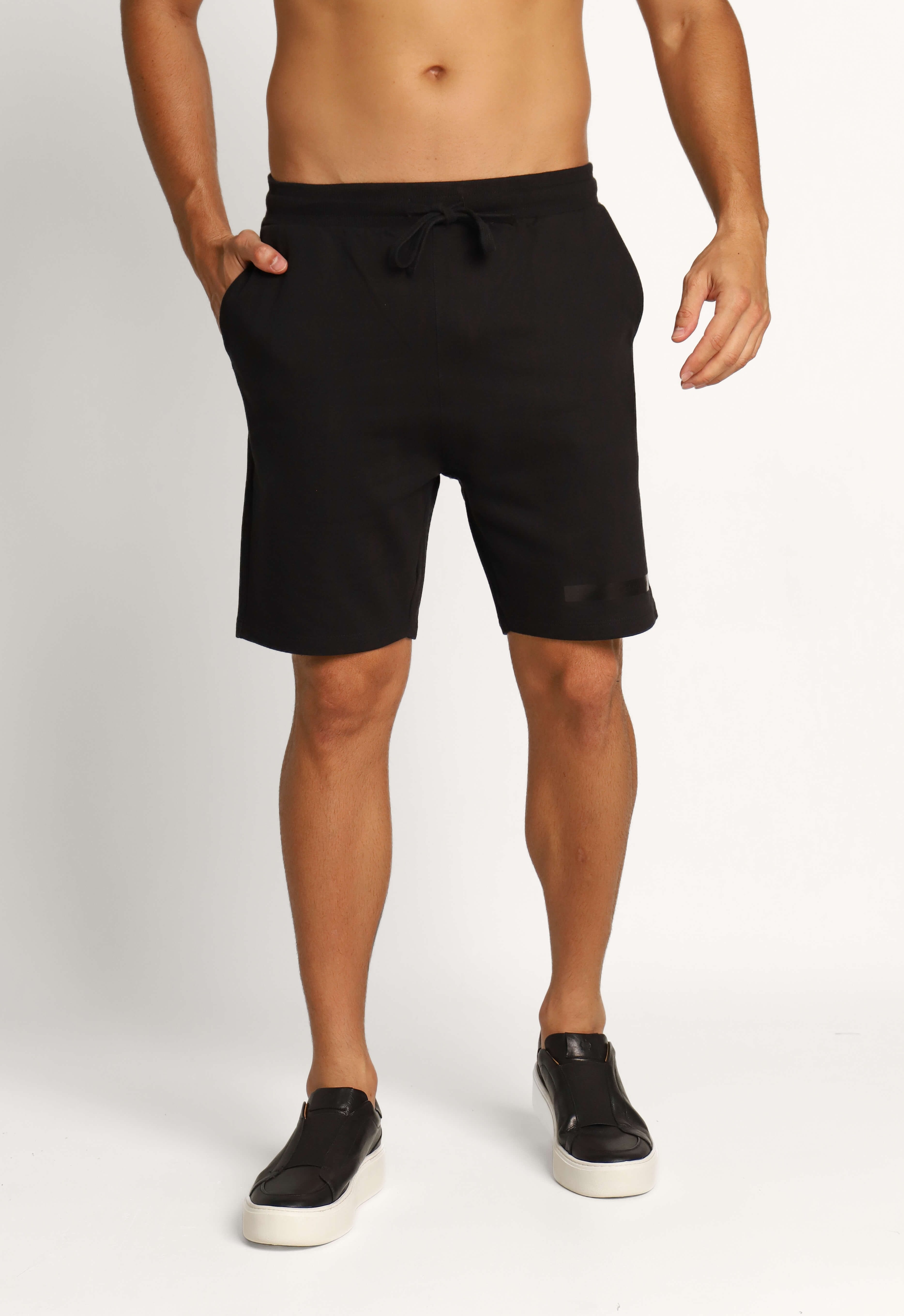Bermuda Calvin Klein em Moletom Preta