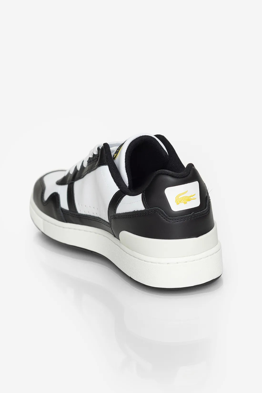 Tênis Lacoste T-clip Couro Branco C/ Preto