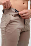 Calça Masculina Skinny Fit Kanzo Cáqui com Bolso Faca