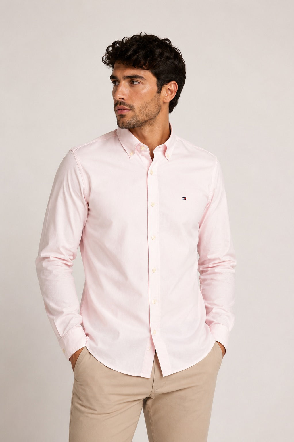 Camisa Tommy Hilfiger ML Rosa