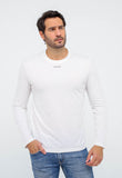 Manga Longa Calvin Klein Logo Central Flamê