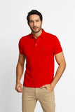 Polo Masculina Slim Fit Tommy Hilfiger Vermelho