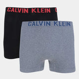 Kit Calvin Klein 2 Cuecas Trunk Sem Costura Preto/Cinza Mescla