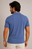 Polo Calvin Klein Slim Fit Logo Ombros Azul