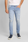 Calça Zip Off Jeans Claro Skinny Destroyed 00501