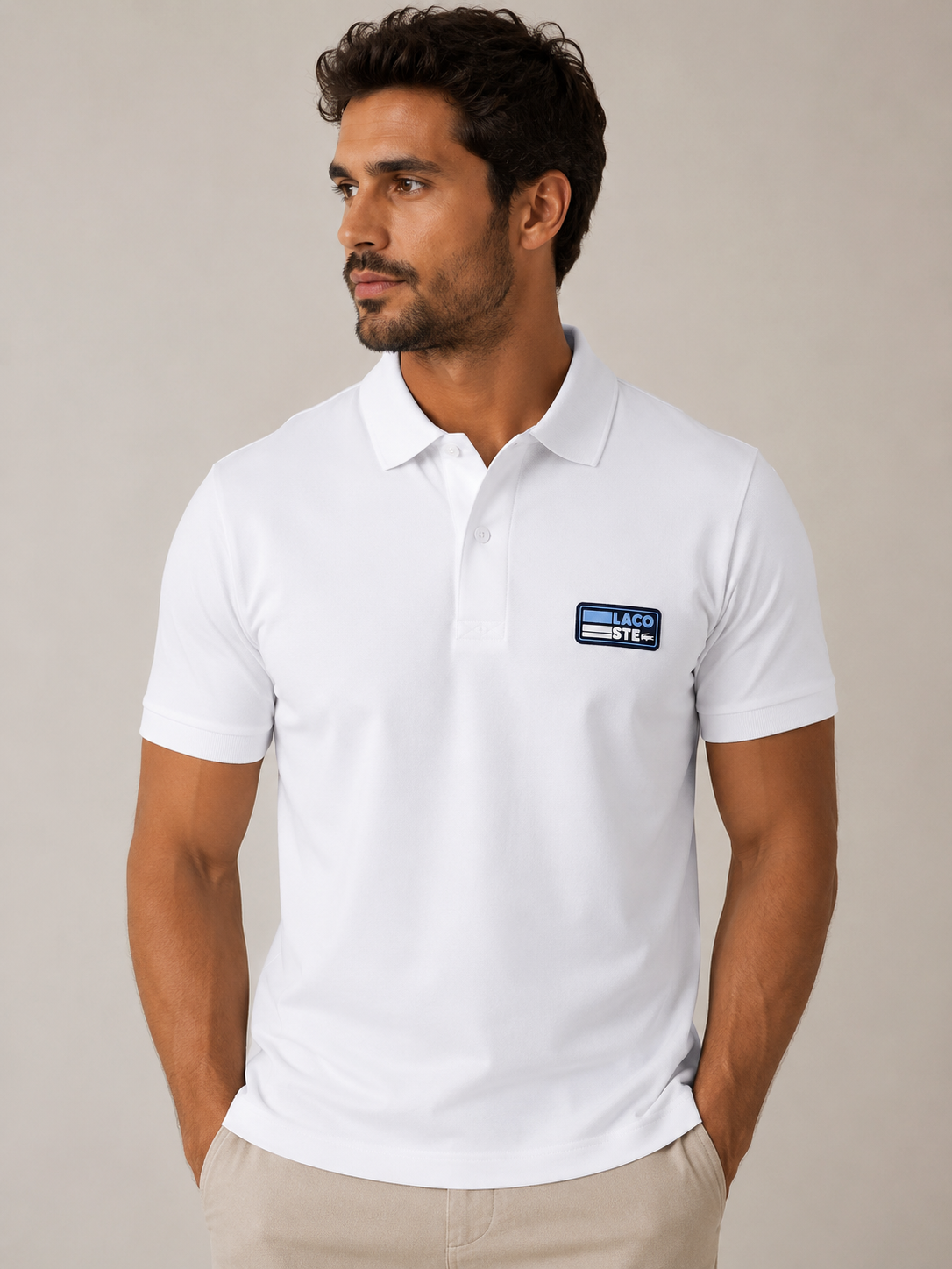 Polo Lacoste Slim Fit Logo Peito