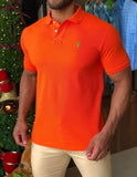 Polo Masculina RL Laranja Small Poney Verde