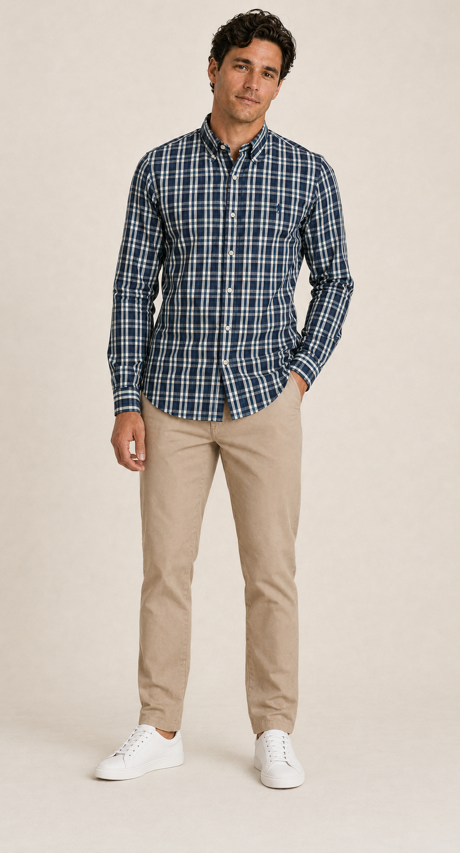 Camisa Ralph Lauren Xadrez Custom Fit ML