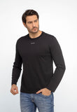 Manga Longa Calvin Klein Logo Central Flamê