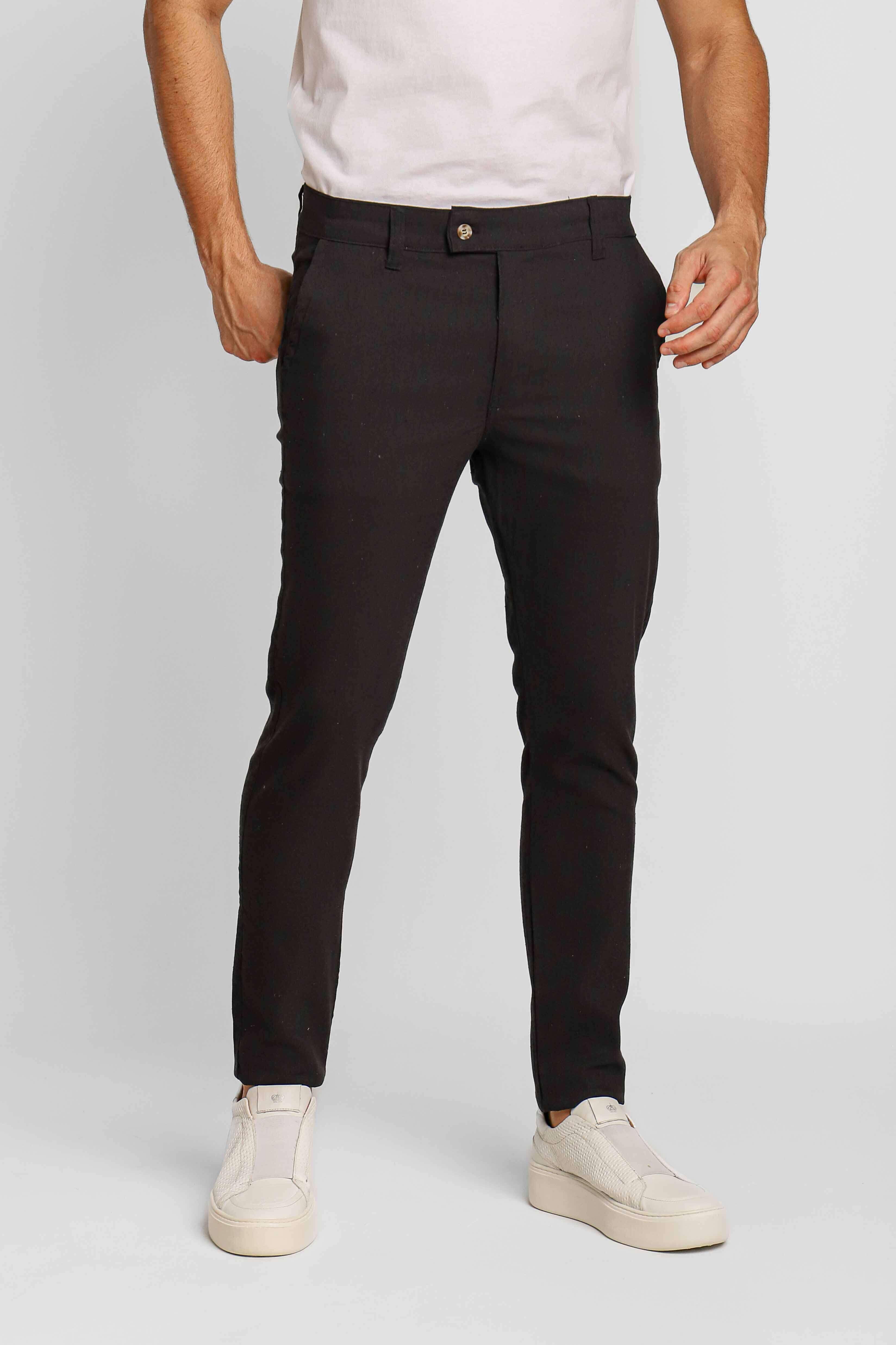 Calça RL Linho Straight Fit Preto