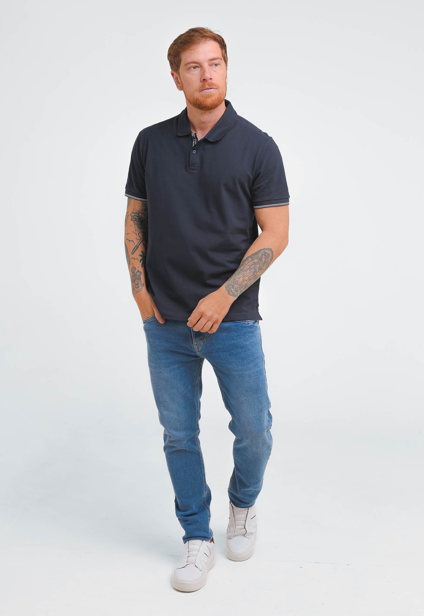 Polo Calvin Klein Regular Fit Friso Peitilho