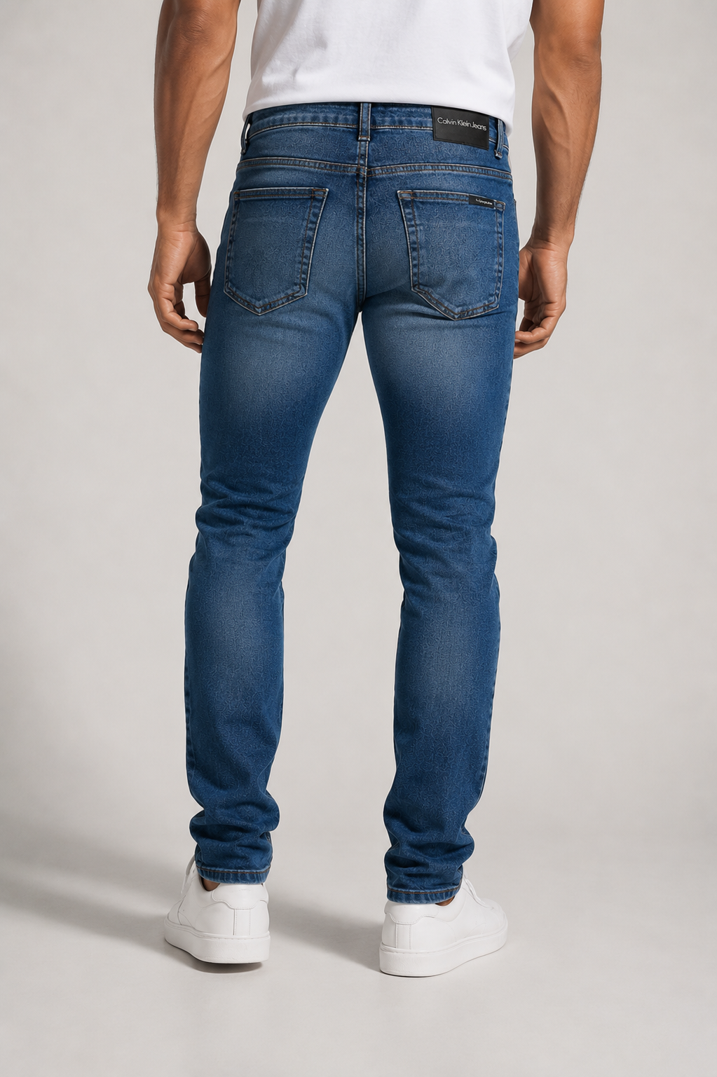 Calça Jeans Calvin Klein Bordado Preto - LIVE