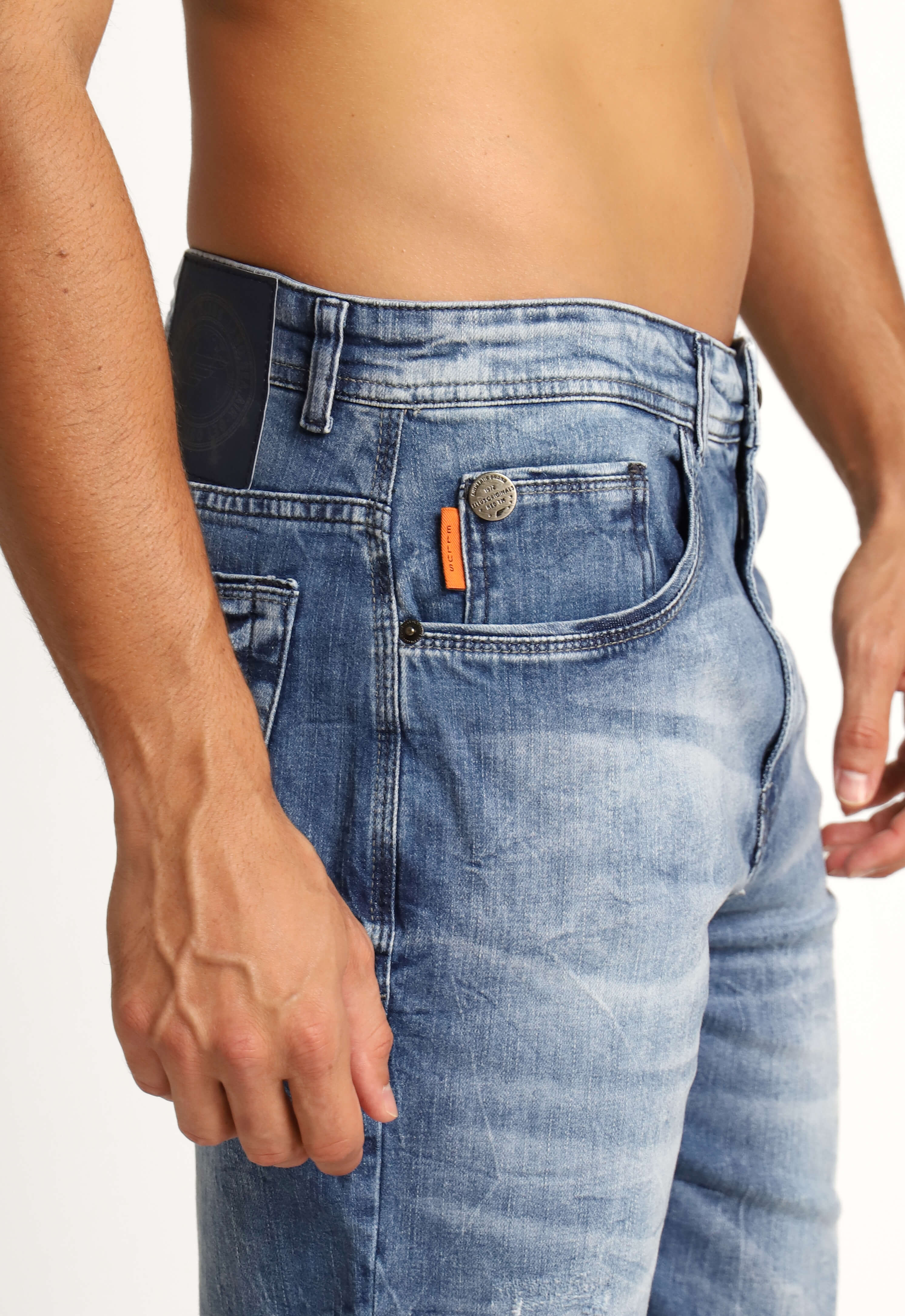 Bermuda Ellus Jeans Dark Sea Elastic Et Zetex