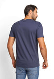 Camiseta Calvin Klein Basica Marinho C/ Ck Branco