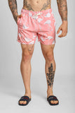 Short Scavo Estampado Rosa