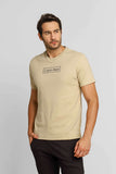 Camiseta Calvin Klein Logo Central Cáqui