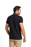 Polo Masculina Regular Fit Tommy Hilfiger com Logo no Punho Marinho