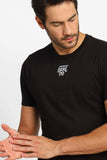 Camiseta Diesel Slim Logo Central Preta - Sale