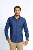 Camisa Dom Henrico Jeans Ml Slim Fit