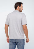 Polo Masculina Regular Calvin Klein Smooth Cotton Cinza Claro