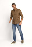 Camisa Dom Henrico Ml Regular Fit Xadrez Marrom