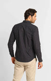 Camisa Dom Henrico Ml Alfaiataria Xadrez Preta