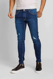 Calça Zip Off Jeans Super Skinny Destroyed C/ Puido 00411
