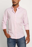 Camisa Dom Henrico Ml Regular Maquinetada Rosa