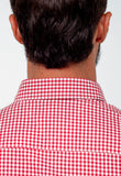 Camisa Tommy Hilfiger Ml Regular Fit Xadrez Vermelha