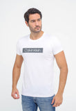 Camiseta Calvin Klein Logo Central Emborrachado