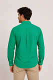 Camisa RL Oxford ML Verde Bandeira Poney Colorido