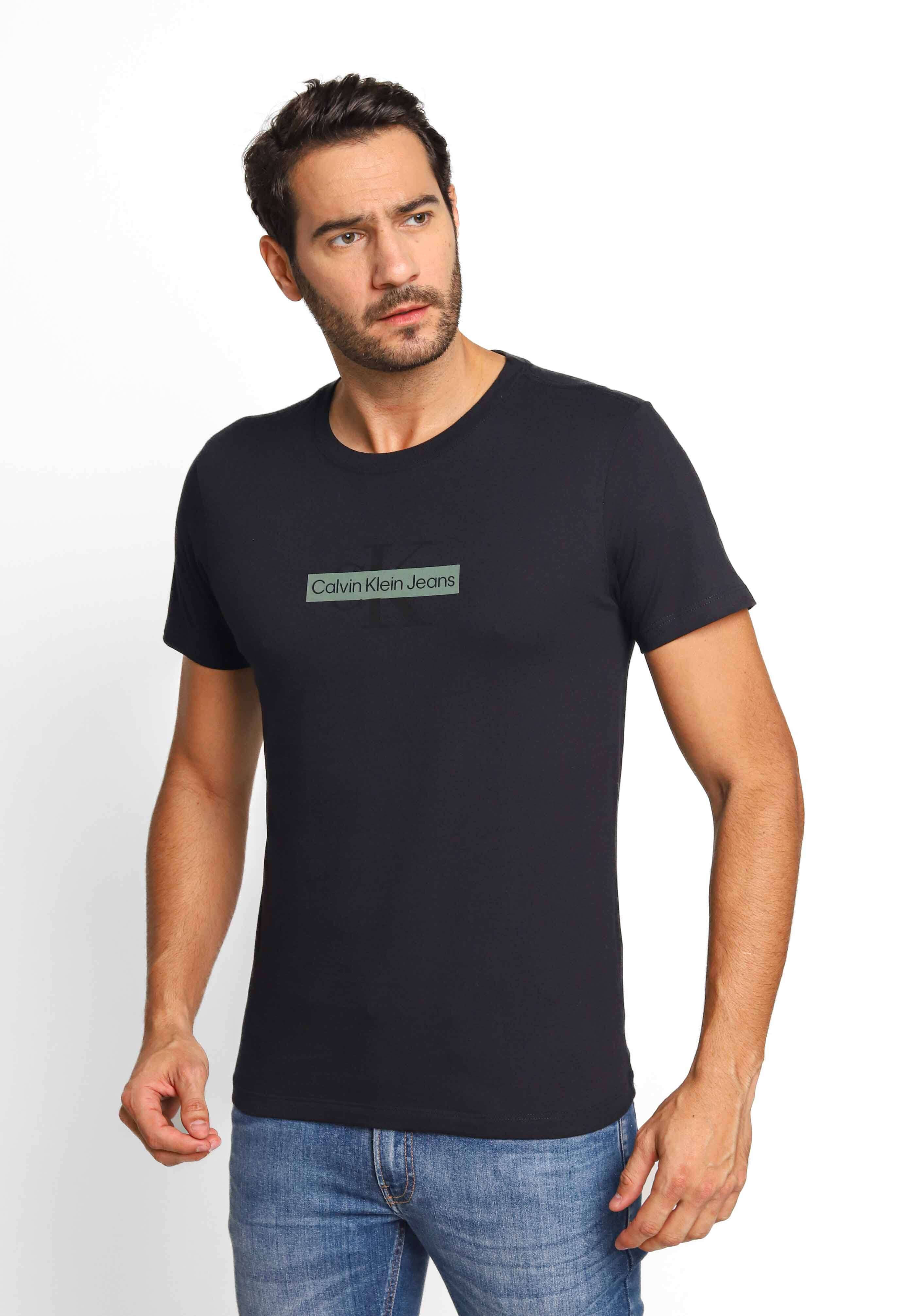Camiseta Calvin Klein Jeans Logo Central - Sale