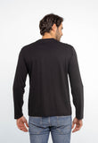 Manga Longa Calvin Klein Logo Central Flamê