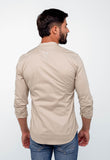 Camisa Zip Off Ml Gola Padre Bege 025 Ref 00065