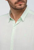 Camisa Zip Off Relaxed Fit Ml Verde Agua
